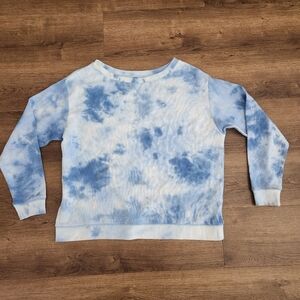Splendid Womens Thermal Tie Dye Long Sleeve Crewneck